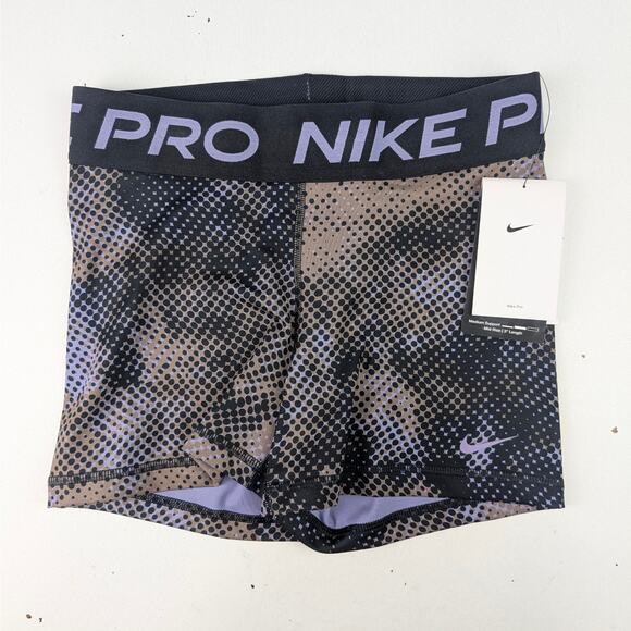 Nike Pants - Nike Pro Women's Small 3" Bike Shorts Black/Mink Brown/Dusty Amet